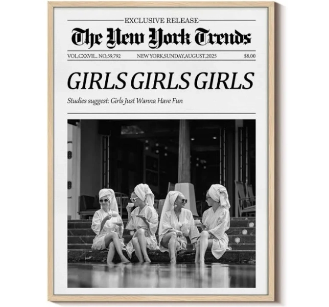 Latitude Run Girls Help Girls Newspaper Framed Wall Art