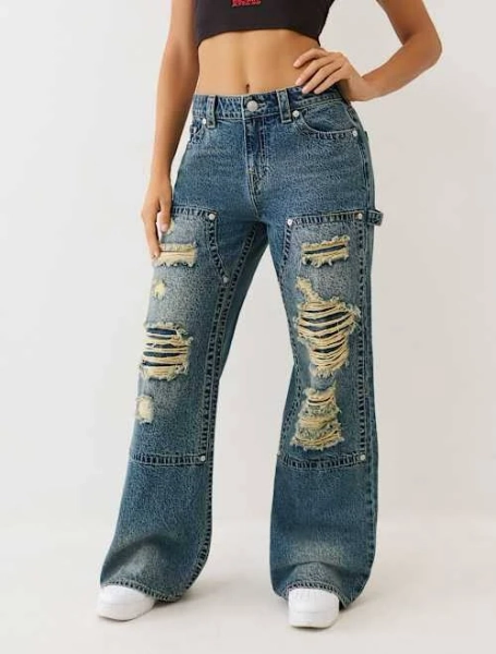 True Religion Women's Bobbi Carpenter Baggy Jeans