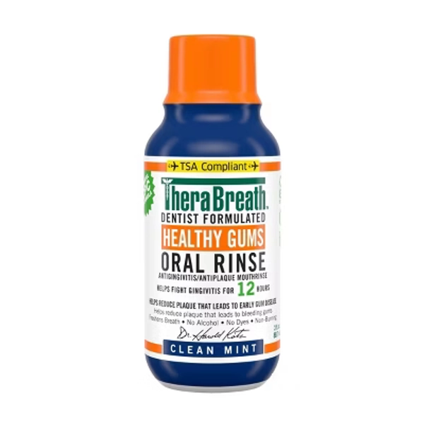 TheraBreath Healthy Gums Mouthwash Antigingivitis - Clean Mint - Travel Size - 3 fl oz