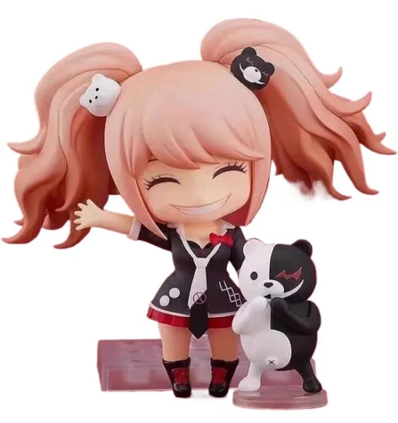 Danganronpa Enoshima Junko Action Anime Figure Chibi With Monokuma Pvc Model Figure Collectible