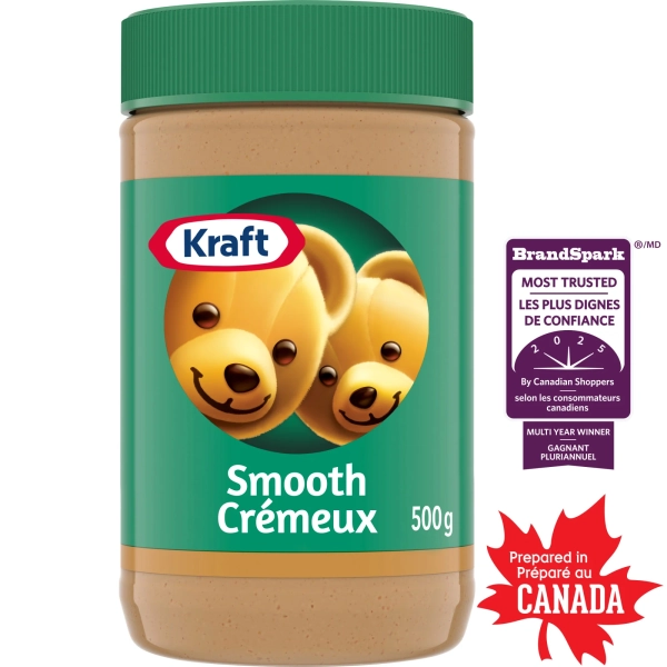 Kraft Smooth Peanut Butter, 500 G Jar, 500g