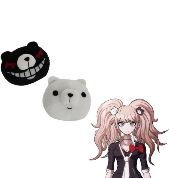 Anime Danganronpa Junko Enoshima Monokuma Bear Clips Cosplay Props