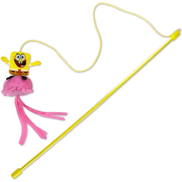 SpongeBob Jellyfish Teaser Cat Toy with Catnip, Yellow
