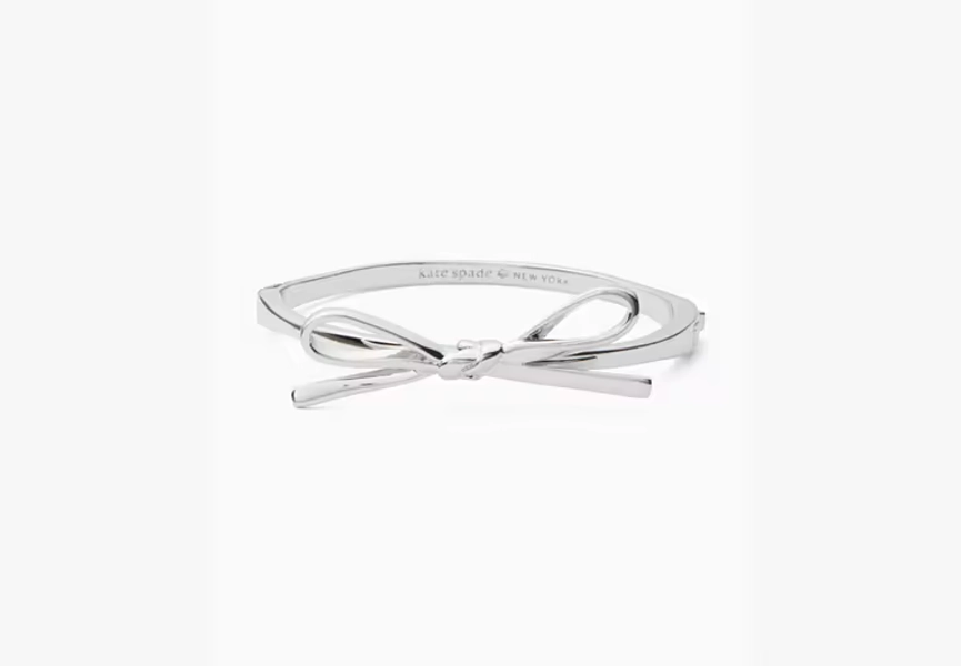 Silver Skinny Mini Bow Bangle