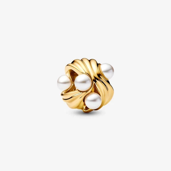 Pandora Abstract Waves Gold-Plated Charm