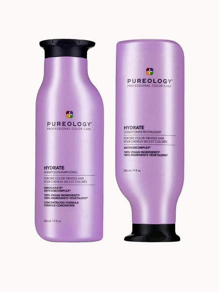 Pureology Hydrate Shampoo and Conditioner Moisturising Bundle for Dry Hair, Sulphate Free for a Gentle Cleanse | LOOKFANTASTIC