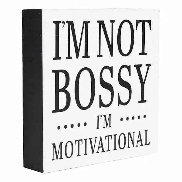 I'm Not Bossy I'm Motivational Art Box, 6"