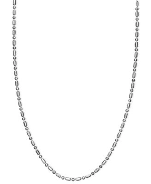 Sterling Silver Necklace, 16"-24" Dot Dash Chain  