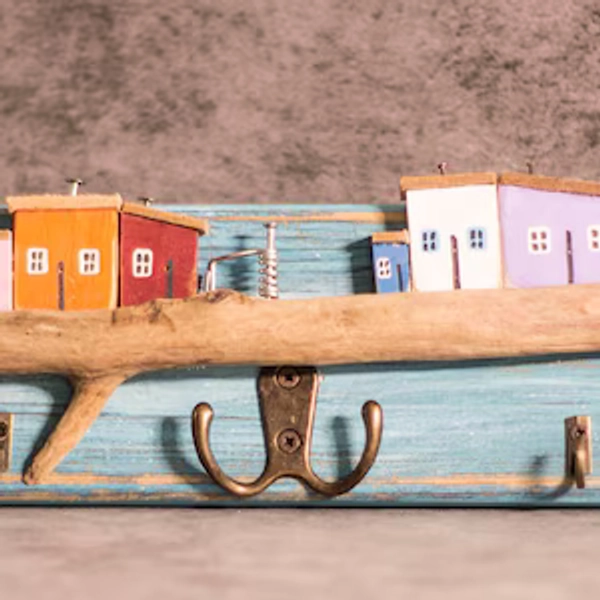 "house" Coat Rack: Houses, Sea Wood, Hanger, Kitchen, Coat Rack, Key Hanger, Car Keys, House, Home, Sea, Ocean, Sun, Moon - Etsy Sweden