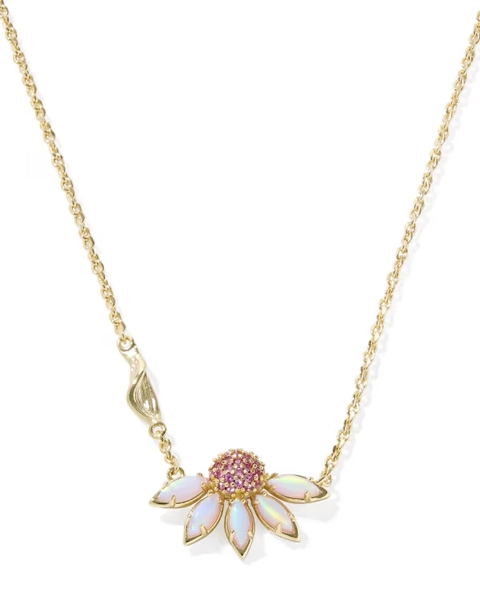 Anya Flower Gold Short Pendant Necklace