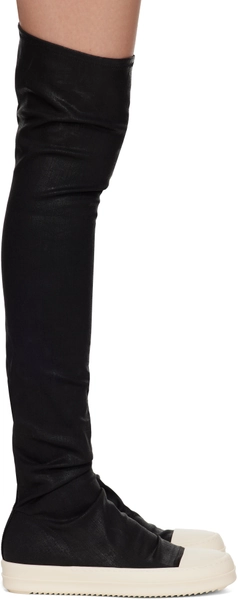 Black Hollywood High-Sock Sneaks Tall Boots