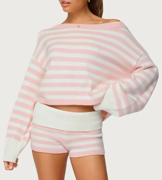 Edikted Women's Saphi Striped Oversized Knit Sweater