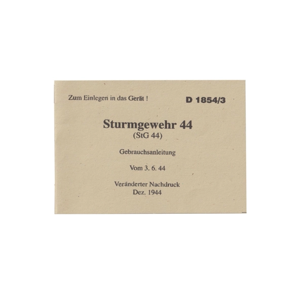 Die Sturmgewehr 44 manual