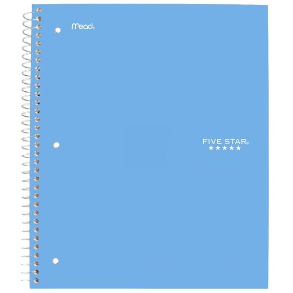 Five Star® 1 Subject 200pg Traditional Notebook 11" Blue