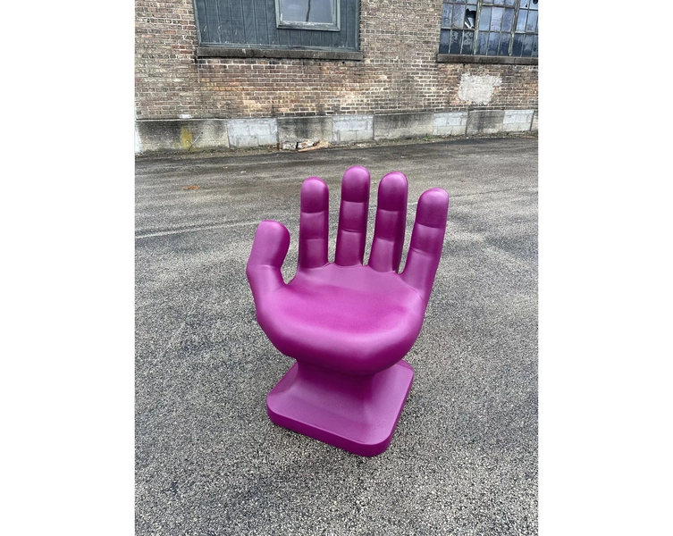 Dark Magenta LEFT Hand Shaped Chair 32" tall adult size 70's Retro EAMES iCarly NEW