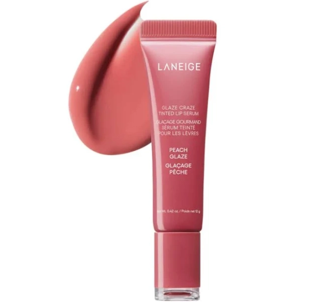 Laneige Glaze Craze Tinted Lip Serum – Hydrating Glossy Lip Tint 12g PEACH GLAZE