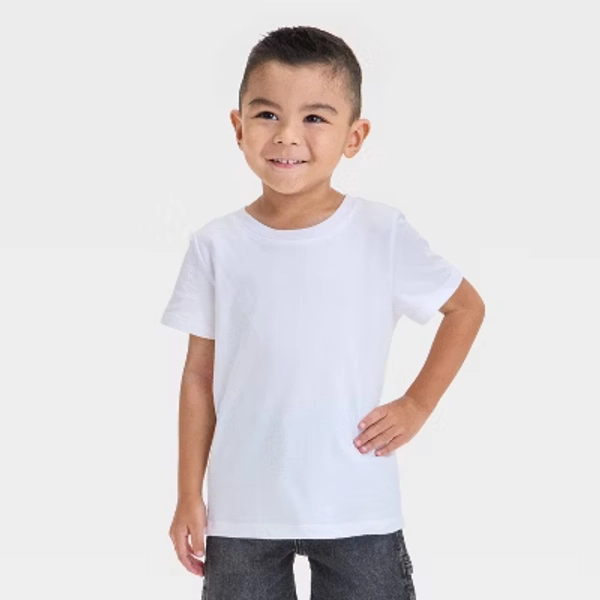 Toddler Boys' Short Sleeve Solid T-Shirt - Cat & Jack™ White 2T
