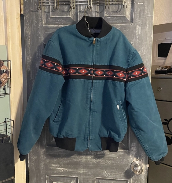 Carhartt Vintage 90’s Teal Aztec Navajo Jacket Large