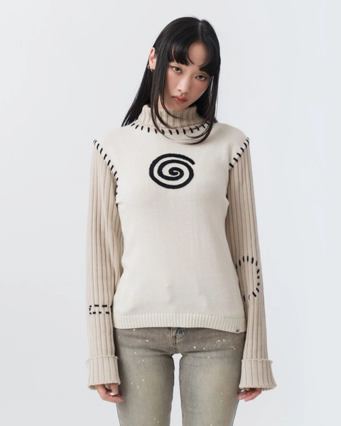 Stitches Turtle Neck Sweater