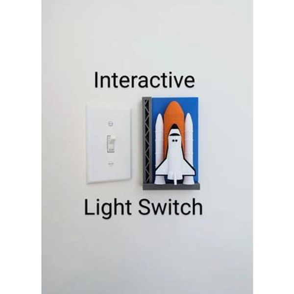 Rocket Light Switch Plate Cover Toggle Space Shuttle Rocket Ship Atlantis Model