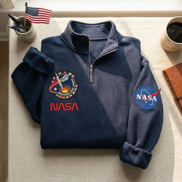 Space Agency Embroidered Quarter Zip