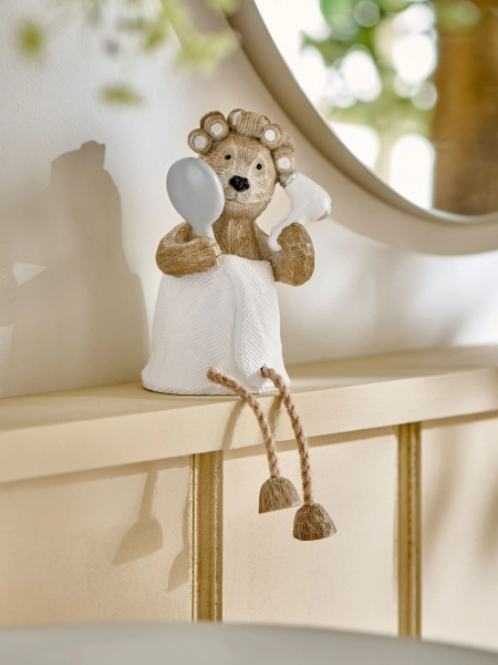 Natural Bertie Bear Hamish Hair Ornament