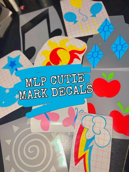 MLP Cutie Mark Vinyl Decal Car Stickers Tramp Flank Stamp My Little Pony - Etsy