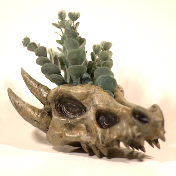 Dragon Skull Tabletop Planter