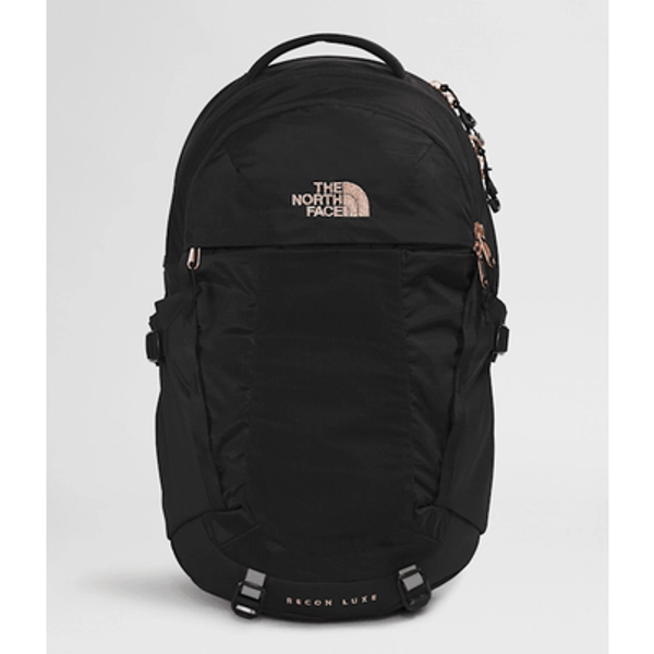 The North Face Women’s Recon Luxe Backpack: Black/Burnt Coral