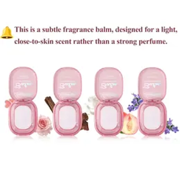 4 x Solid Perfume Balm Set | Fresh-Scented Fragrance Balm | Long-Lasting & Moisturising Body Perfume | Portable Travel Size | Unisex Gift Set