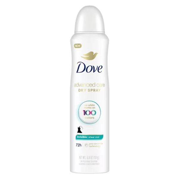 Dove Beauty Advanced Care Sheer Cool 72-Hour Women's Antiperspirant & Deodorant Dry Spray - 3.8oz