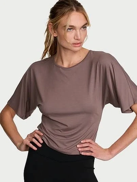 Victoria's Secret Women's Drapey Knit Side-Ruched Tee