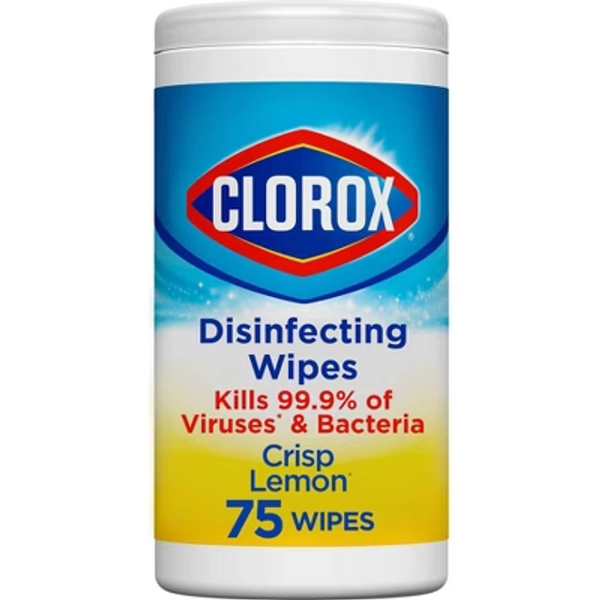 Clorox Crisp Lemon Disinfecting Wipes Bleach Free Cleaning Wipes - 75ct