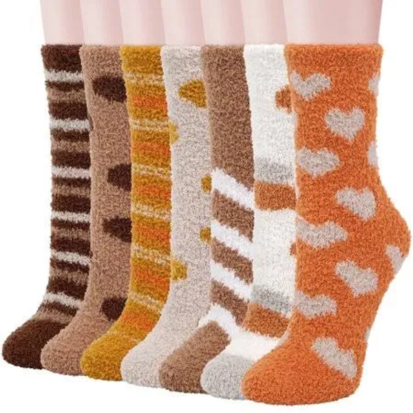 Loritta Women's Fuzzy Soft Winter Socks (7 Pairs)