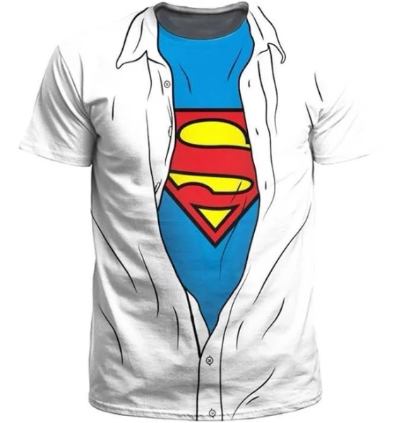 Standard Superman Men's T-Shirt in Black - S - Short Sleeve by iEDM