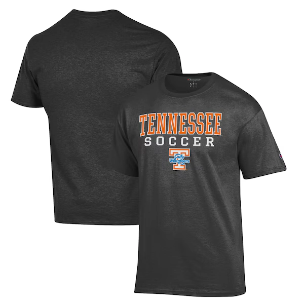 Men's Champion Charcoal Tennessee Volunteers Soccer Stack Logo T-Shirt