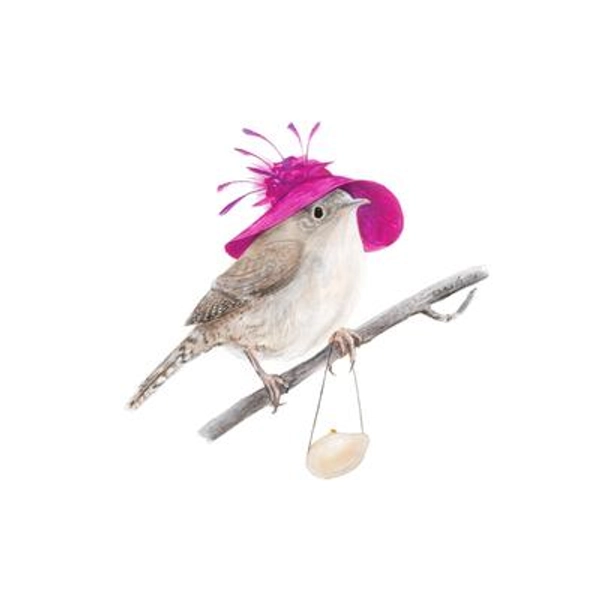 "Art Print No.10 - \"House Wren with Fancy Hat\""