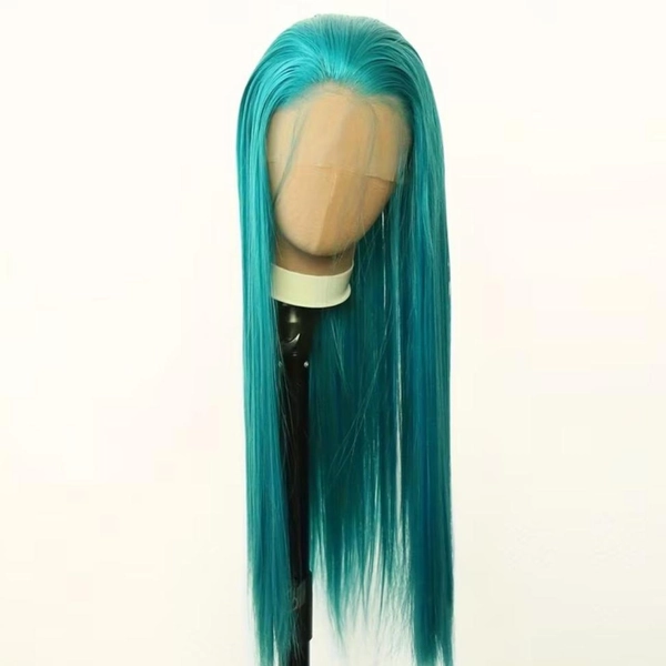 Ombre blue straight lace front wig, selling on...