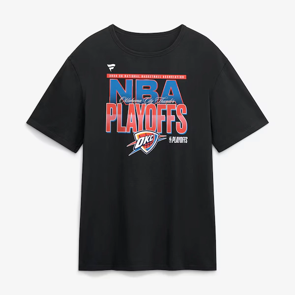 Men's Oklahoma City Thunder  Black 2026 NBA Playoffs T-Shirt