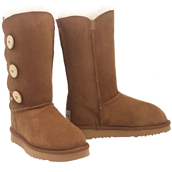 3 Button Ugg Boots Chestnut - Premium Quality - Made in Australia