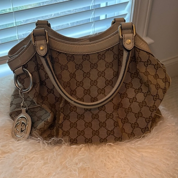 Gucci Tan Monogram Shoulder Bag