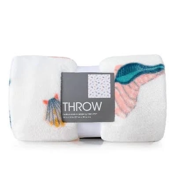 Target Novelty Recycled Printed Shells Plush Throw Blanket