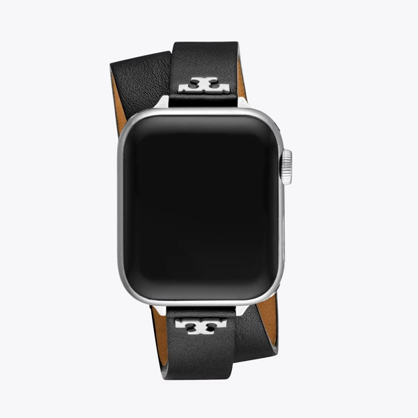 T Double Wrap Band for Apple Watch® in black, size OS