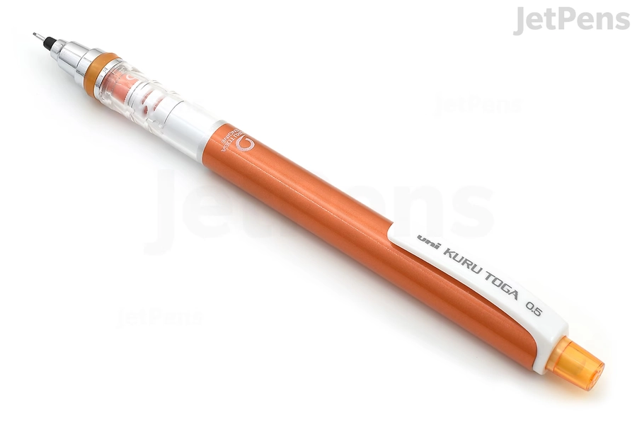 Uni Kuru Toga Mechanical Pencil - 0.5 mm - Orange Body