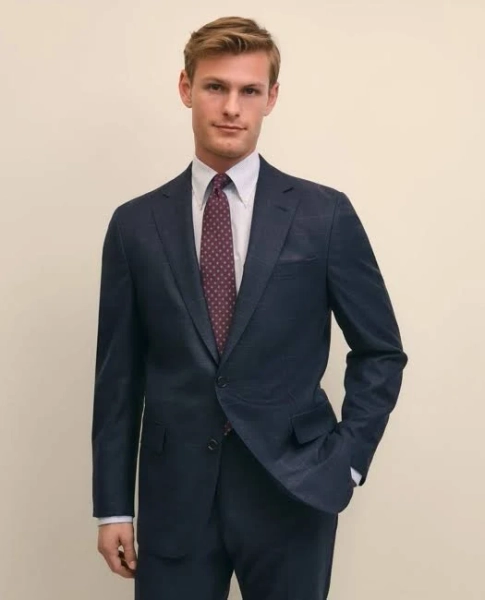 Brooks Brothers Men's Explorer Collection Wool Overcheck Suit Jacket