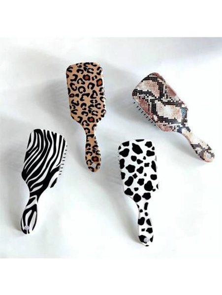 1pc Mini Rectangular Animal Pattern Hair Brush, ABS Material In Snake, Cow, Zebra, Leopard Print With Breathable Rubber Air Cushion, Suitable For Women Home Or Hair Brush, Comb, Hair Tools, Hair Products And Accessories For Barber Salon Beauty Travel Essentials, Back To School, Travel Holiday Essentials, Hair Accessories For Women, Brushes, Hair Brush, Edge Brush Hair Brush, Detangling Brush, Hair Products, Hair Tools, Hair Stuff, Hair Care, Curly Hair Brush, Barber, Hairdressing Equipment, Travel Essentials, Hairstyle, Hairdressing,Hair Brush,Slick Back Brush,Styling Brush,Curly Hair Brush,Edge Brush,Hair Comb,Brush Hair,Hair Brush Set,Comb Hair,Comb For Curls,Detangling Brush,Hair Brush For Women,Hair,Travel,Hair Products,Hair Tools,Hair Stuff,Barber,Barber Accessories,Barbershop,Hairdressing Equipment