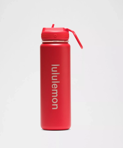 Back to Life Sport Bottle 24oz *Straw Lid - Lululemon Red - ONE SIZE