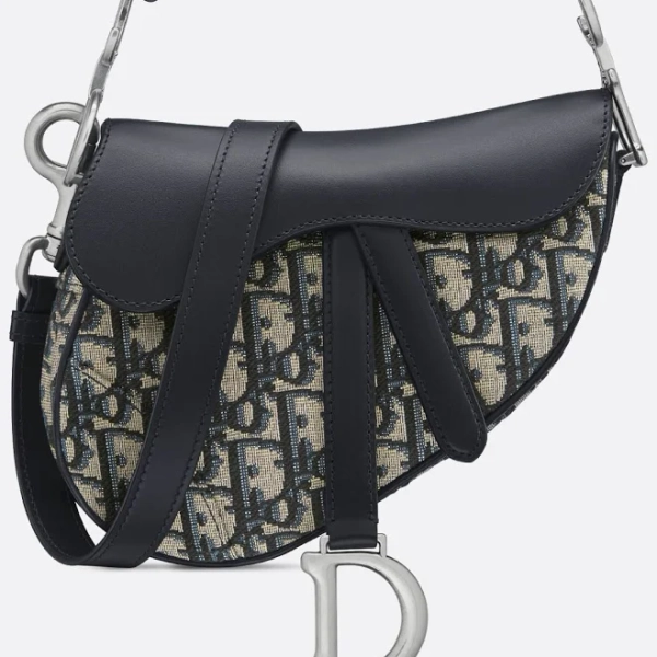 Dior Women's Mini Saddle Bag in Dior Oblique Jacquard Calfskin