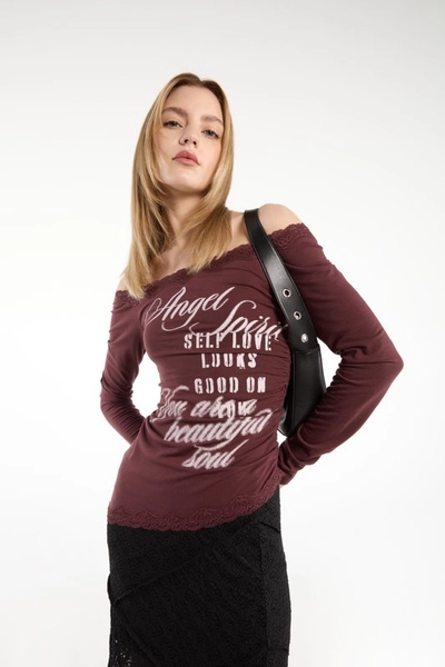T-shirt à manches longues avec imprimé