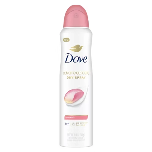 Dove Beauty Advanced Care Rose Petals 72-Hour Women's Antiperspirant & Deodorant Dry Spray - 3.8oz